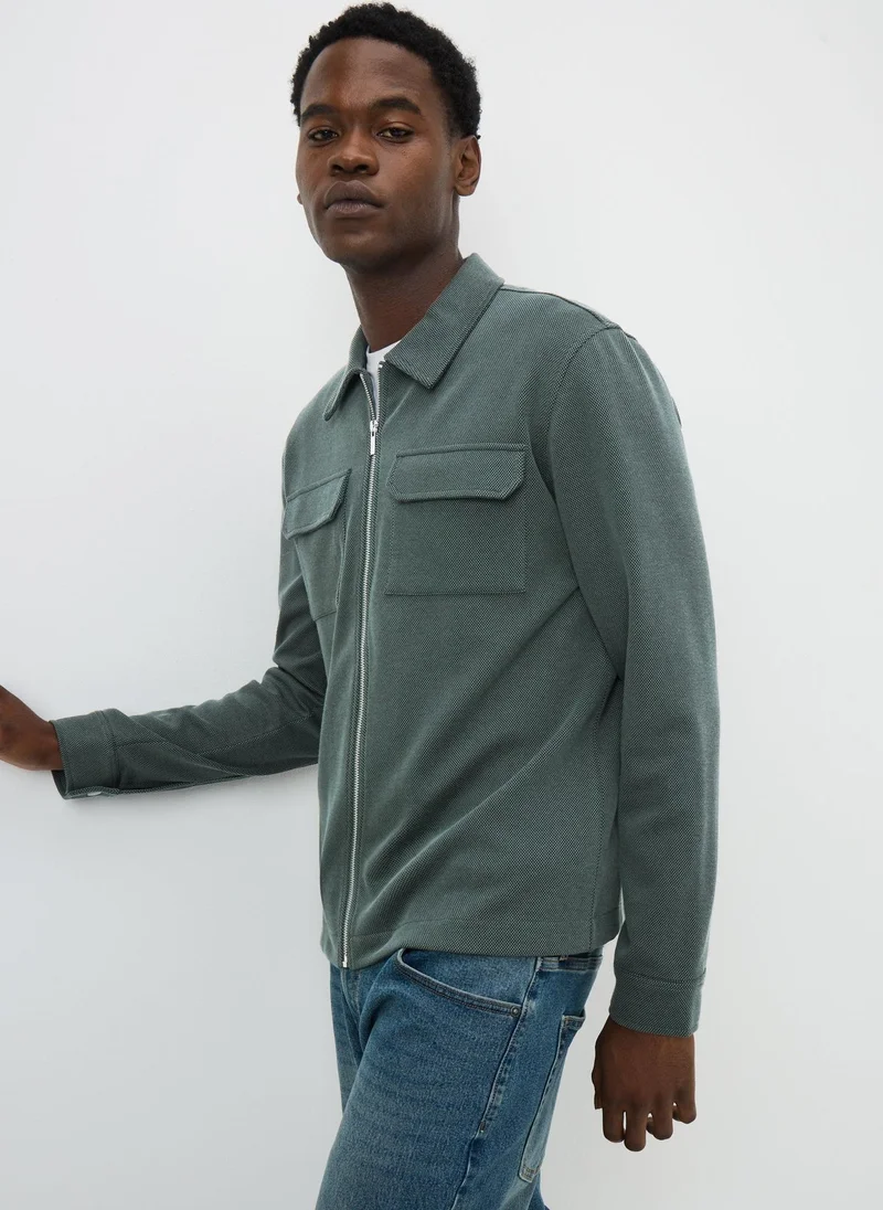 ماتلان جاكيت بيكيه ذكي أخضر